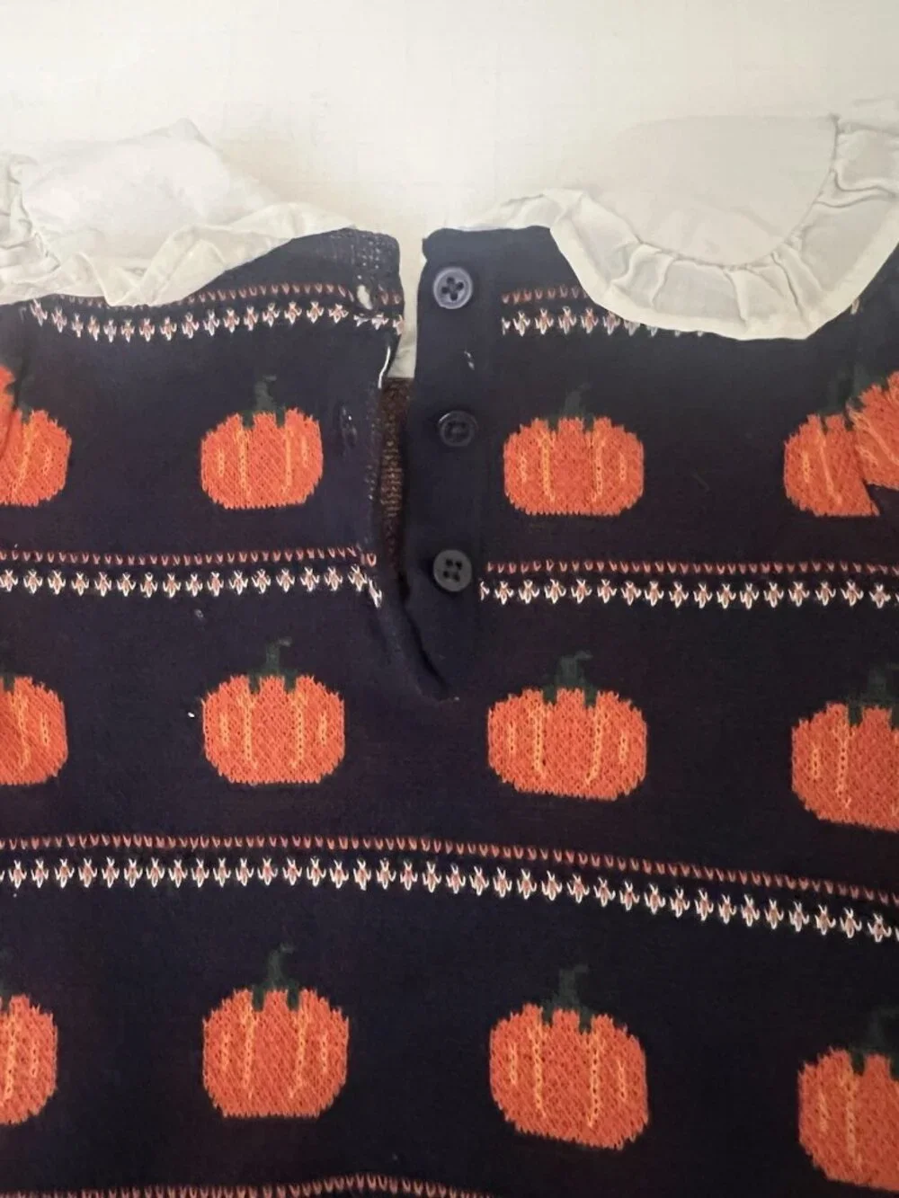Janie & Jack Girls' Long Sleeve Pumpkin Sweater Size 2T Thanksgiving Fall Autumn